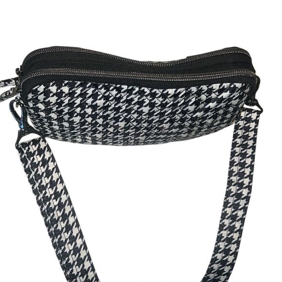 Lug Black and White RFID Convertible Coupe XL Crossbody Belt Bag - Picture 5 of 14